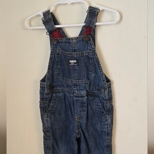 Osh Kosh plaid overalls